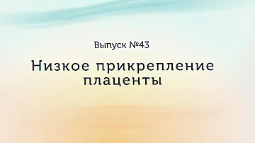 Низкое прикрепление плаценты