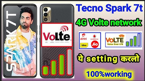 Tecno Spark 7T 4g Volte Network problem fixx / how to solve 4g volte network problem tecno spark 7T