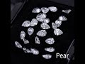 Pear Shape Melee Size Lab Grown Diamond HPHT DEF VS 2x3mm - 5x7mm