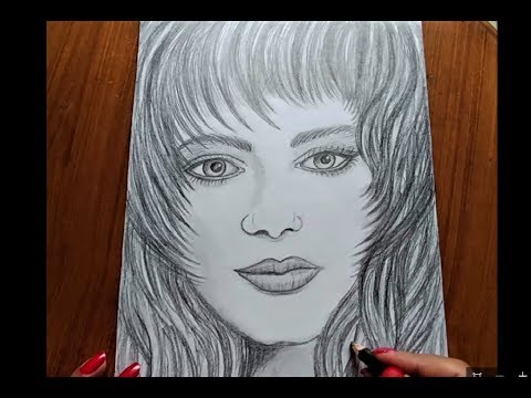 How To Draw Pencil Sketch Of A Girl Female Face Sketch