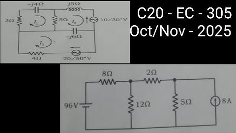 || C20 regulation Oct/Nov - 2025 network Analysis || Mesh analysis and Nodal analysis problems || 