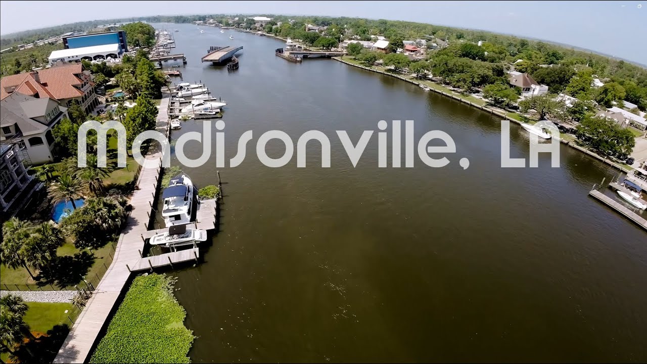 Madisonville, LA on a hot summer day from a drones perspective