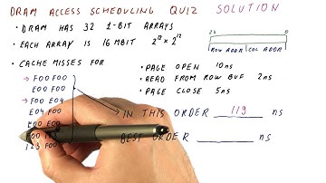 DRAM Access Scheduling Solution Quiz - Georgia Tech - HPCA: Part 4