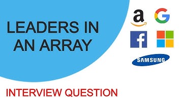 Leaders In An Array | Interview Question | C++ | Naive - Optimal Solution