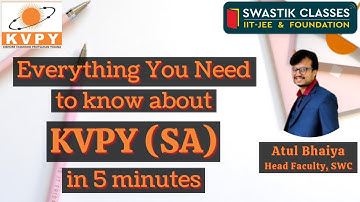 Everything you need to know about KVPY (SA) 2021, in 5 Mins | Swastik Classes
