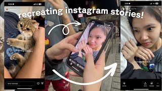 Recreating peoples instagram stories! *part 1*