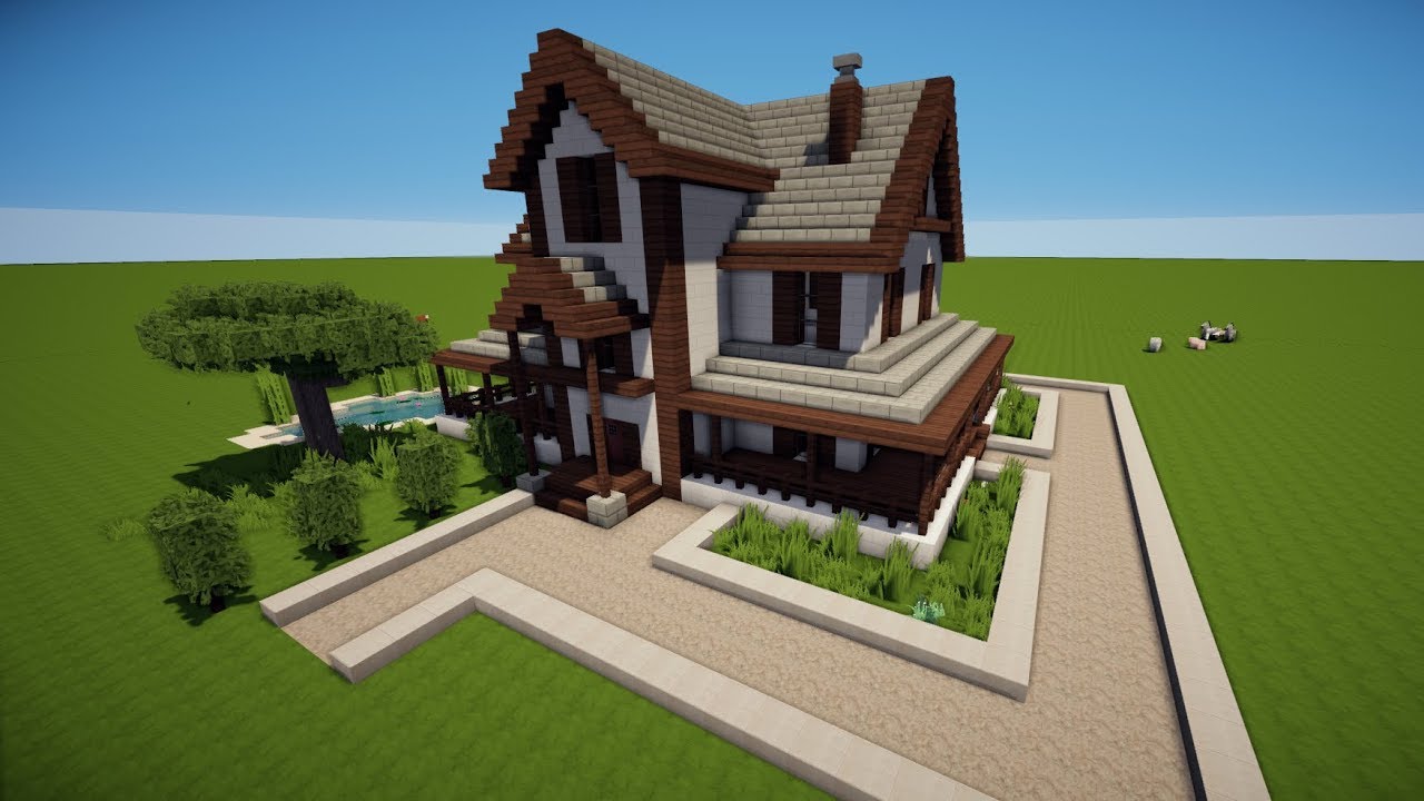 Minecraft Familienhaus Bauen Tutorial Haus 90 Youtube