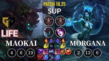 GEN Life Maokai vs Morgana Sup - KR Patch 10.25