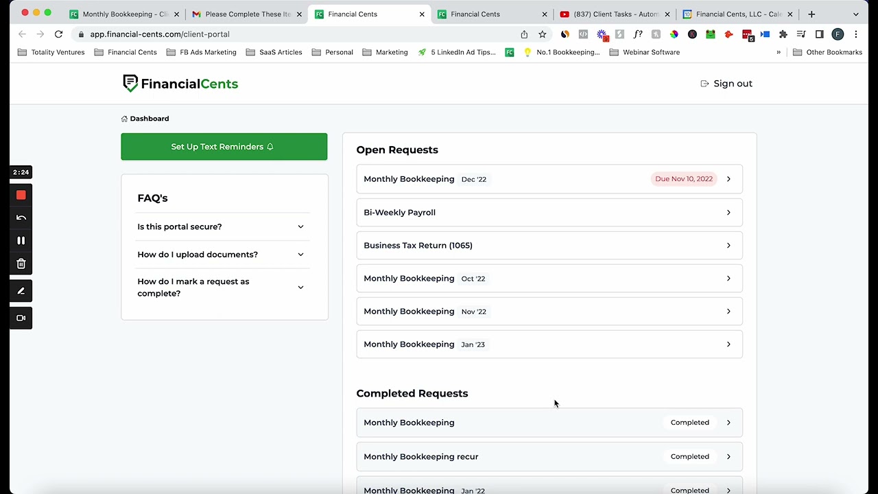 Client Task/Request/Portal Overview - Get client documents faster