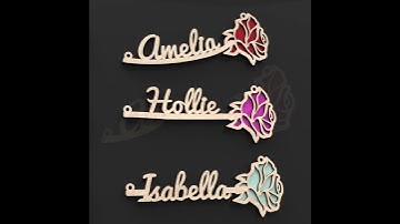 Personalised Roses - Link To Files On Channel - Click Name - #lasercutting #svgfiles #svgcutfiles