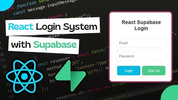 Supabase React Login System | Supabase Authentication in ReactJs | React Login System