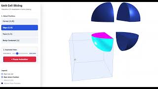 Interactive 3D Unit Cell Atom Sharing Demo (Three.js) | Source Code Available