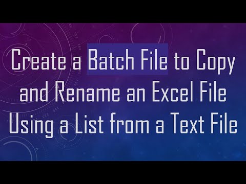 Create a Batch File to Copy and Rename an Excel File Using a List from a Text File