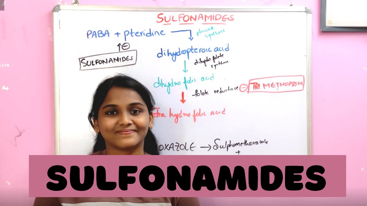 SULFONAMIDES MECHANISM OF ACTION COTRIMOXAZOLE SULFAMETHOXAZOLE + TRIMETHOPRIM YouTube