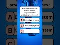 Which system in the human body is responsible for producing hormones?#triviatricks #knowledgequiz