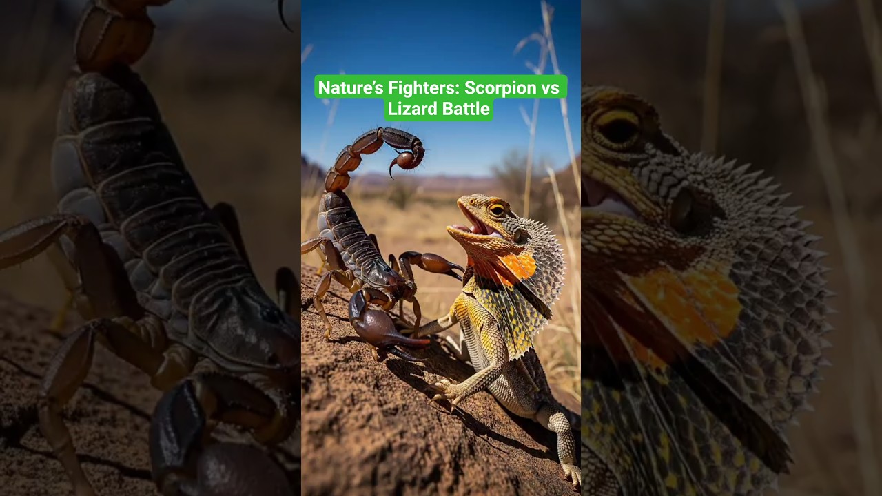 Nature’s Fighters: Scorpion vs Lizard Battle