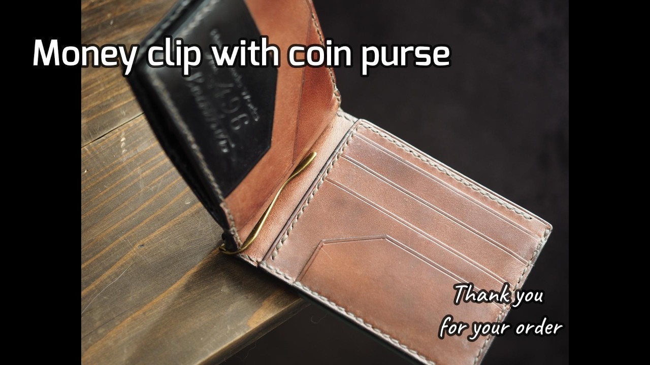 08/28/2026 Money Clip with Box-Style Coin Pocket & Leather