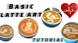 POV Basic latte art patterns collection | best latte art tutorial | latte art for beginners.