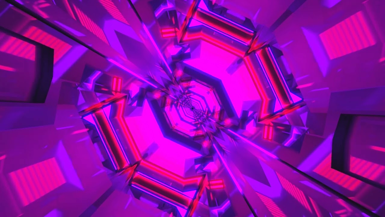 10 Hours Neon Tunnel Screensaver 4K UHD 60fps - VJ Loop Visuals for Windows 10 PC & Laptop