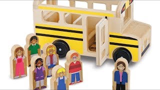 Melissa \u0026 Doug School Bus Wooden Play Set With 7 Play Figures - Overview/Review