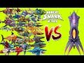 Hungry shark world  all sharks  skins vs giant squid boss  android gameplay f.