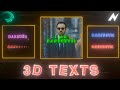 AE Like 3D Text Pack 🔥 | Node Video (Free Preset) #alightmotion #nodevideoedits