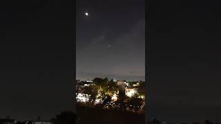 #moon #Mercury #Venus #Jupiter #long exposure photo #night sky