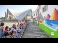 Okuda ha comenzado a pintar el Colegio Vital Alsar - Diario Montañés