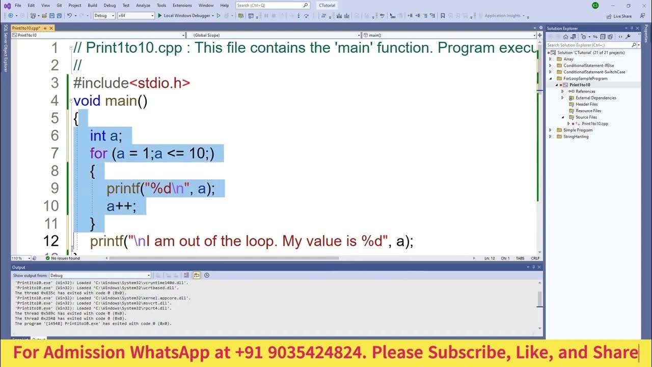 C Programming - Complete Tutorial -Learn using for loop-Scope of a ...