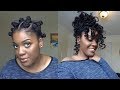 Bantu knot out on RELAXED HAIR + results | peggypeg_