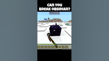 Can you break obsidian 🤔 #minecraft #shorts