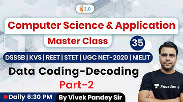 6:30 PM - REET, DSSSB, KVS, STET, UGC NET, NIELIT Exams | CS by Vivek Pandey | Data Coding-Decoding