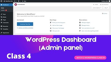 WordPress Dashboard (Admin Panel) | An overview in Tamil