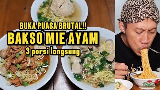 Breaking the fast is challenged with 3 portions of chicken noodles and meatballs with eggs! It's ...