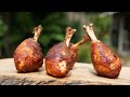 Wilderness cooking drumstick chicken lollipop recipe asmr  war4u tv