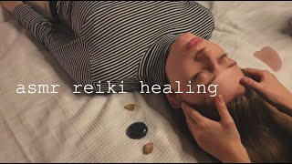 ASMR po polsku 🌙 masaż twarzy + głowy *reiki healing energy* ✨ (soft spoken, crystals, gua sha)