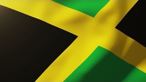 4K Jamaica flag waving in the wind. Looping sun rises style. Animation loop Stock video