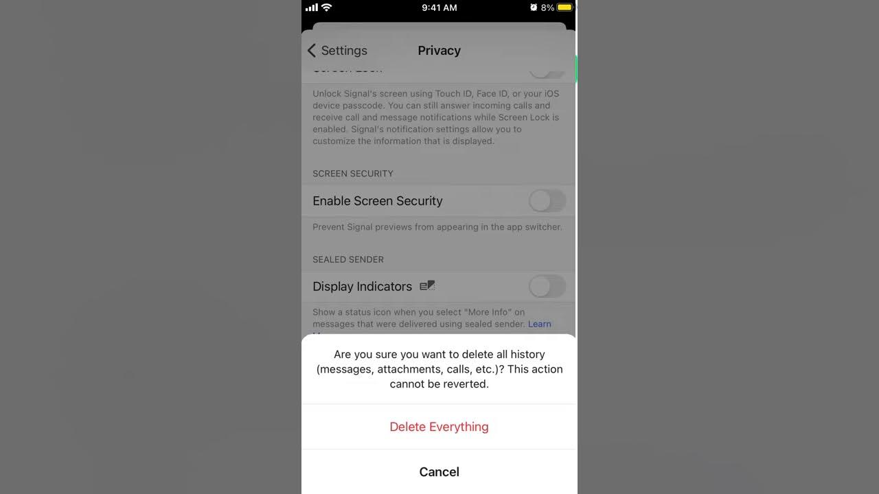 how-to-clear-chat-history-in-signal-app-youtube