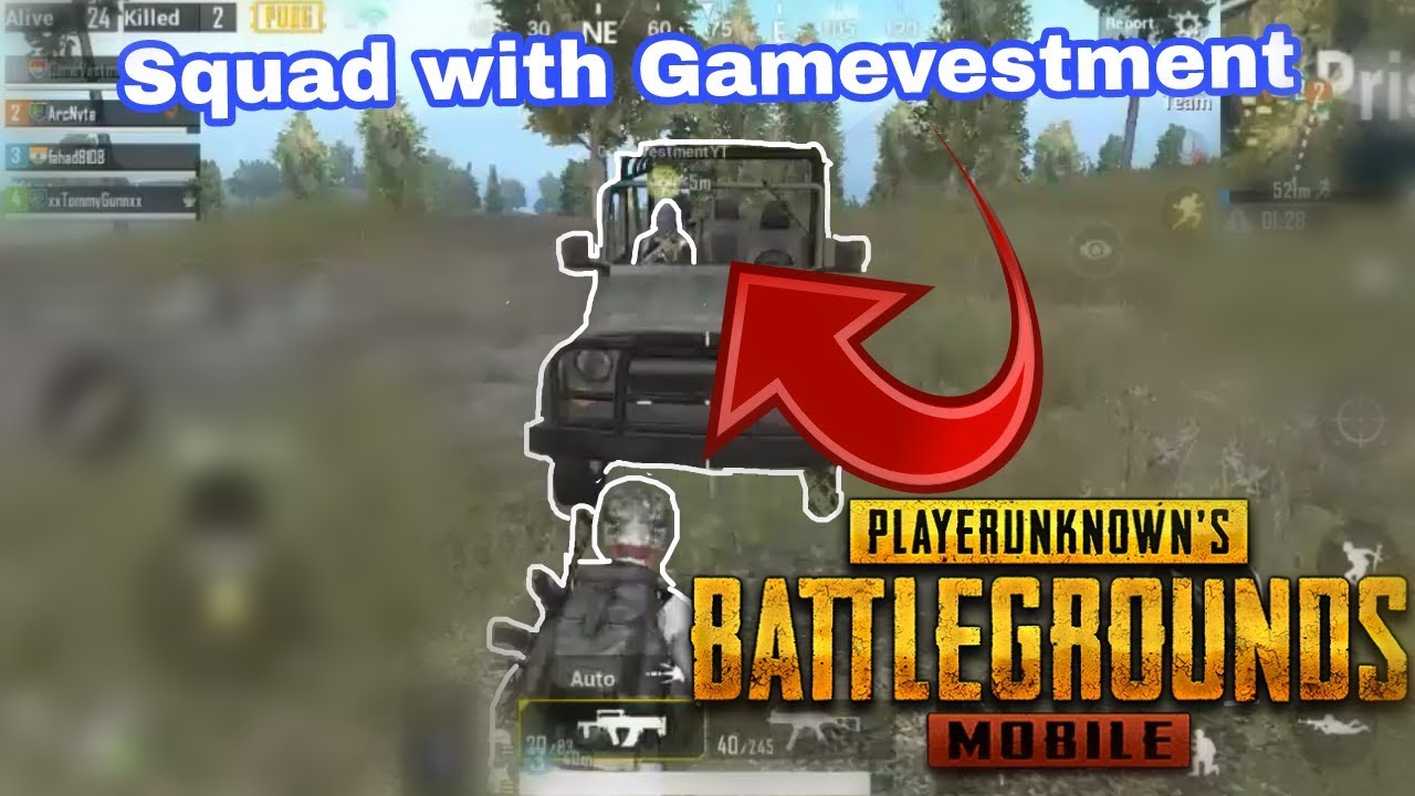 Squad with Gamevestment!!1st place in PUBG Mobile