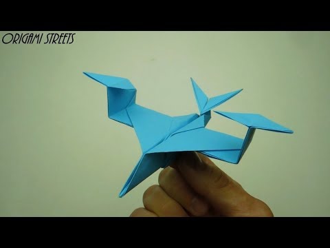 Оригами из бумаги вертолет схема