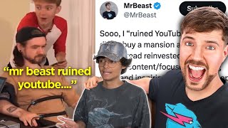 MrBeast is in some YouTuber beef and he is not happy
A video came out of JackSepticEye saying that he doesnt like MrBeast and now MrBeast is just made. Just furious.
new queef jerky video?: https://www.youtube.com/watch?v=2IHuealc3As
YOUTUBE:
main channel: https://www.youtube.com/c/nickisnotgreen
second channel: https://www.youtube.com/c/greenisnotnick
lets play channel: https://www.youtube.com/c/nickisnotgaming
? channel: https://www.youtube.com/c/HESAIDUS
SOCIAL MEDIA:
twitch: https://bit.ly/32wWBmJ
instagram: https://bit.ly/32vV5Bc
twitter: https://bit.ly/3G2ByGn
tiktok: https://www.tiktok.com/@nickisnotgreen?lang=en
everything else: https://linktr.ee/nickisnotgreen MrBeast is in some YouTuber beef and he is not happy