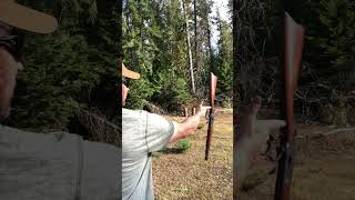 ✅out😳John wayne style flip cocking the  Winchester model 1892 mares leg 44 mag caliber fast change