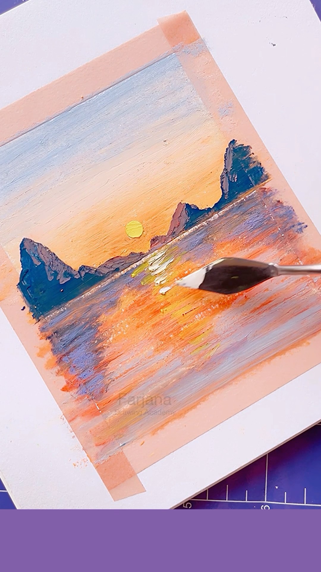 Oil pastel painting #art #painting #scenery