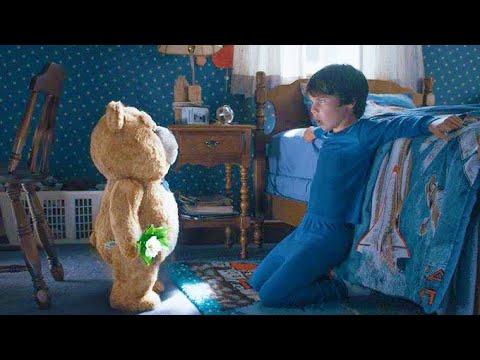 طفل وحيد أمنيته اتحققت ومبقاش عنده صديق لا بقا عنده دبدوب حي ولكن العيوب تكتر كل مل يكبر فيلم Ted 