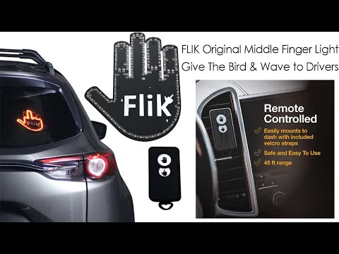 FLIK Original Middle Finger Light – Give The Bird & Wave to Drivers 