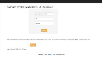 Encrypt Decrypt ASP.NET URL Params