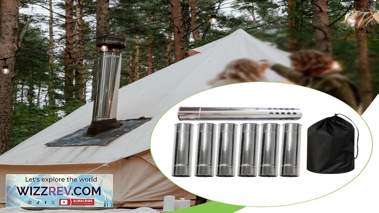 Комплект из 6 шт. дымоходных труб из нержавеющей стали, удлинители дымохода, прямые дымоходные тр...