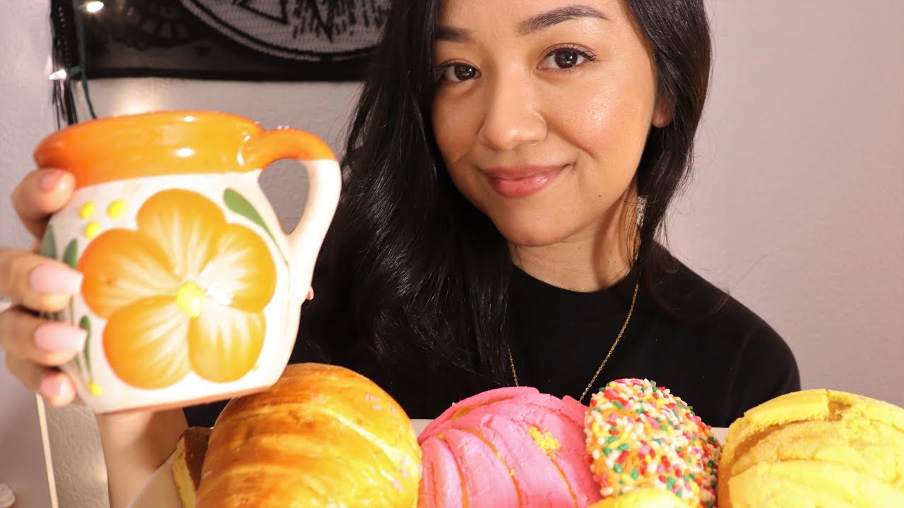 ASMR✨eating mexican sweet bread🥐☕️✨