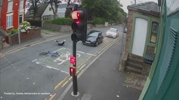 Shocking moment in Blackburn when cyclist is hit by "excess drugs" driver