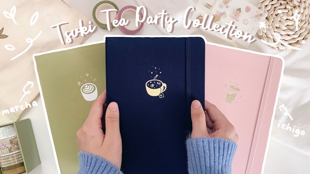 🍵 notebook therapy tsuki tea party collection unboxing and review
